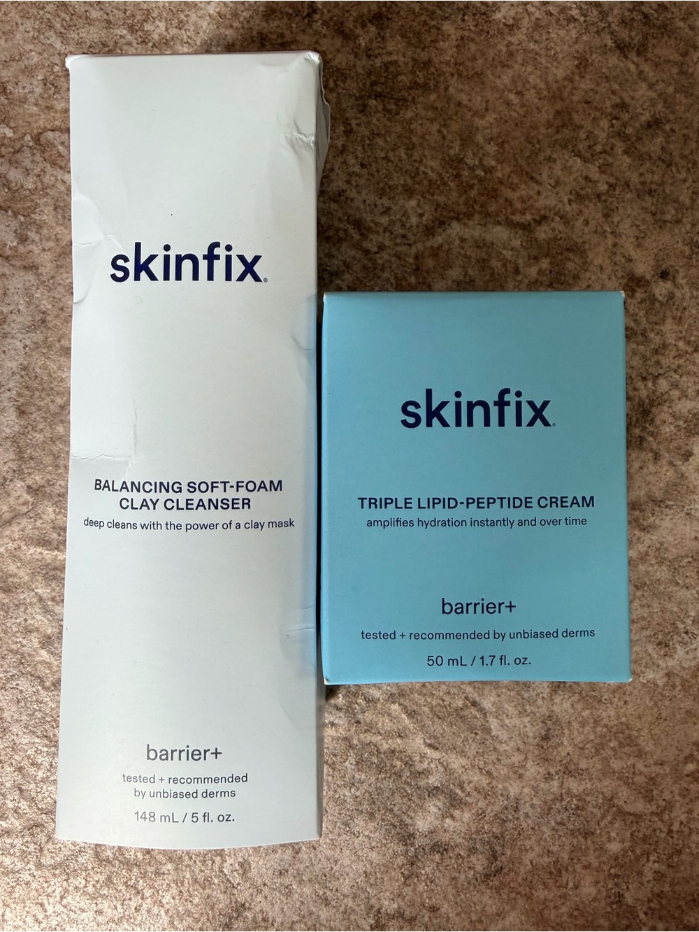 Skinfix Triple Lipid-Peptide Cream & Balancing Clay Cleanser